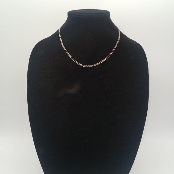 Sterling Silver Figaro Necklace 9" 3.2mm 6.71 grams - Picture 2 of 3